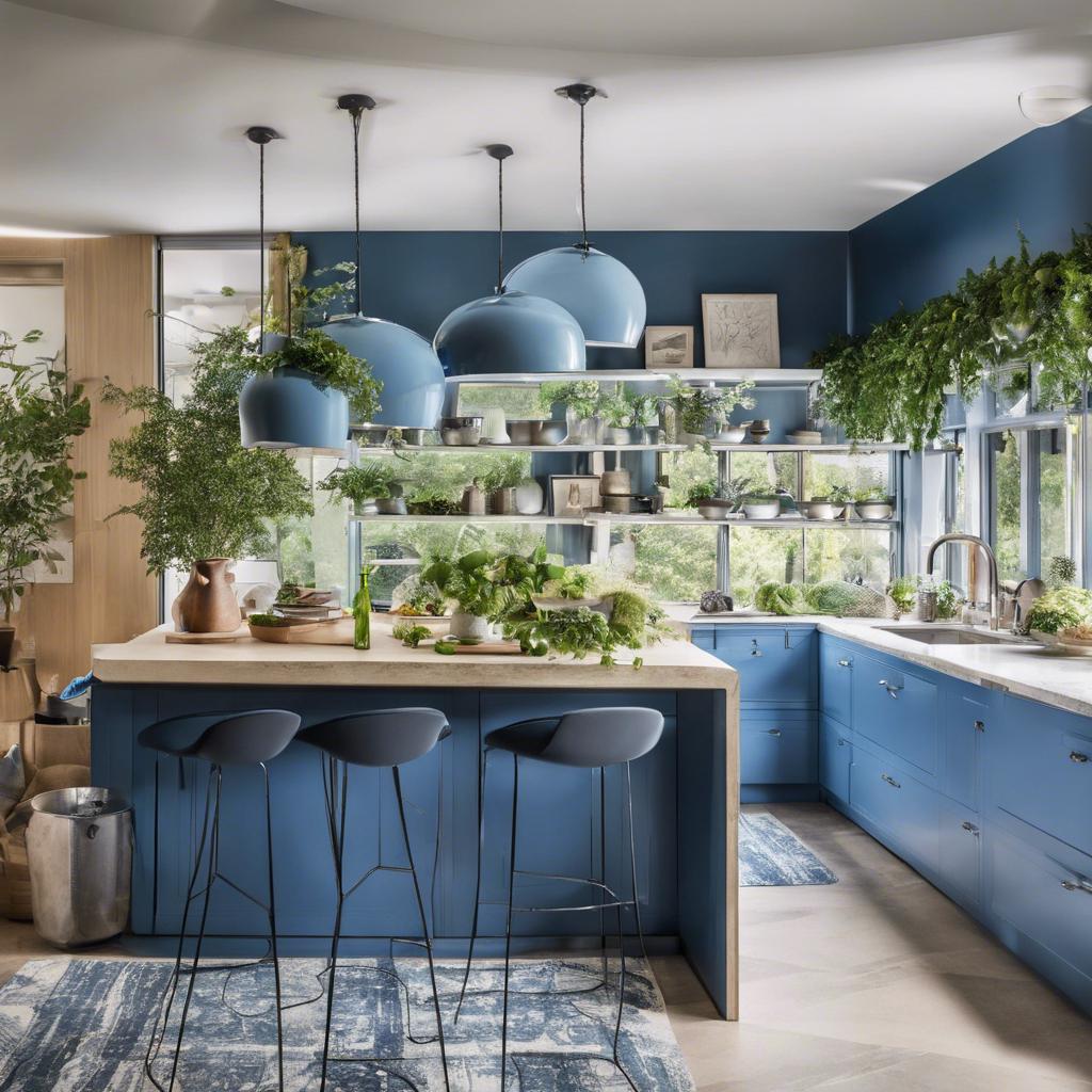 Bringing Nature Indoors: Incorporating Blue Kitchen Design with Organic ⁤Elements