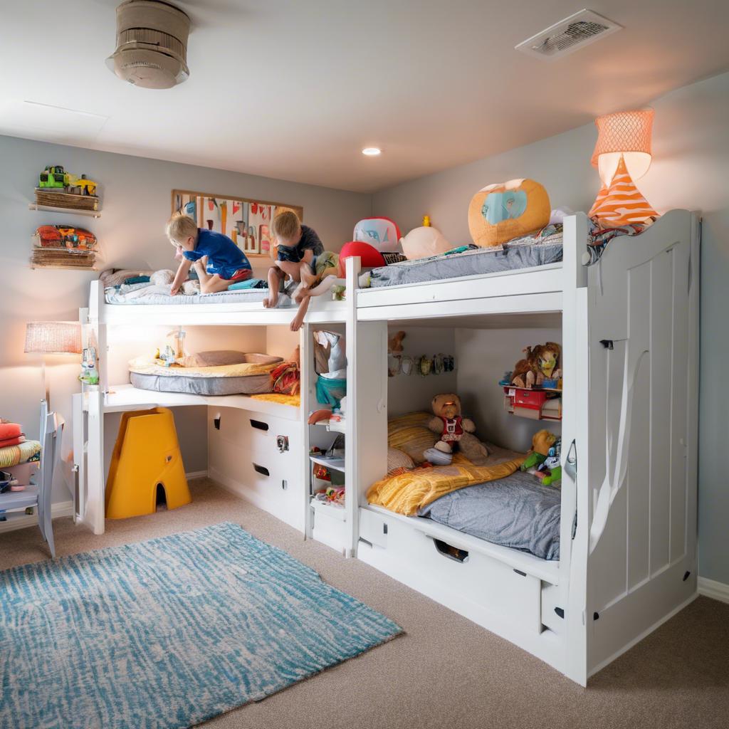 Creating a⁢ fun and functional play ⁣area underneath bunk beds