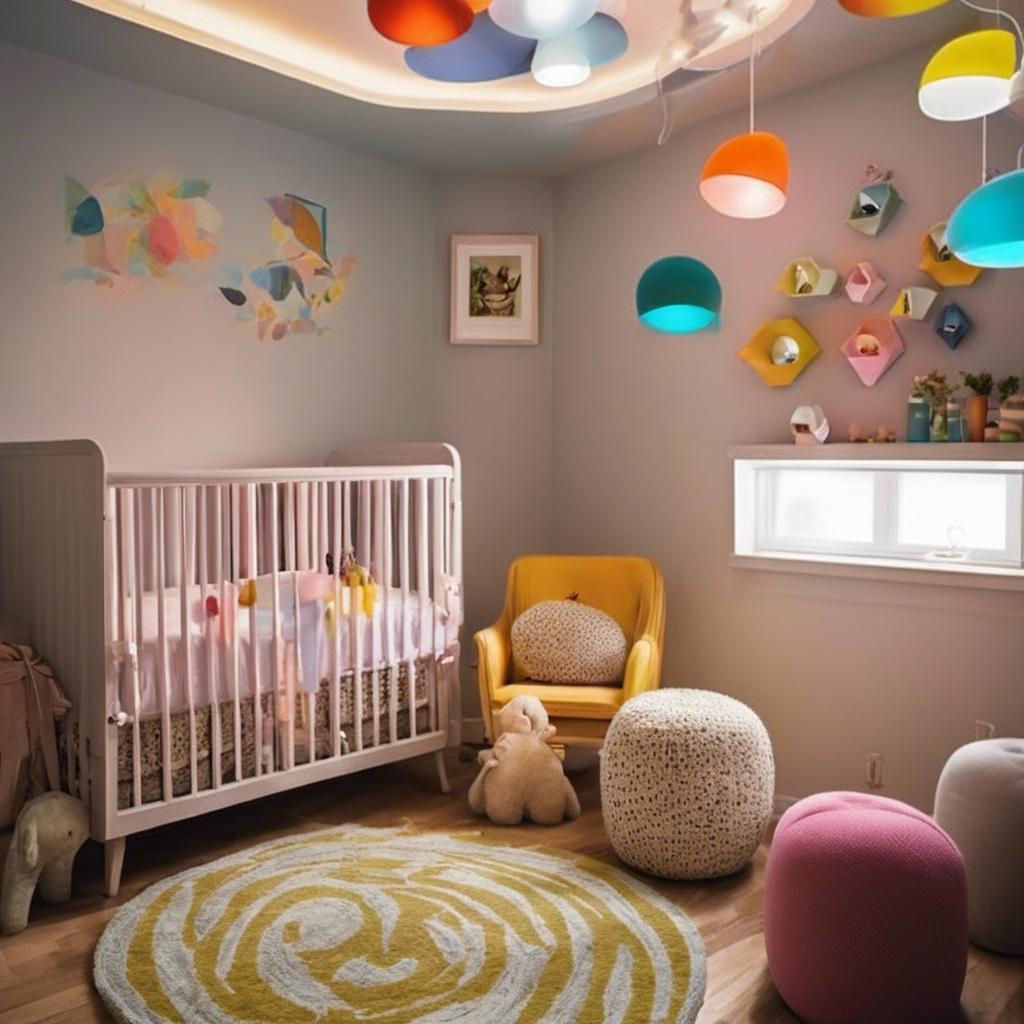 Creative Lighting Options to Illuminate a Small Colorful Nursery