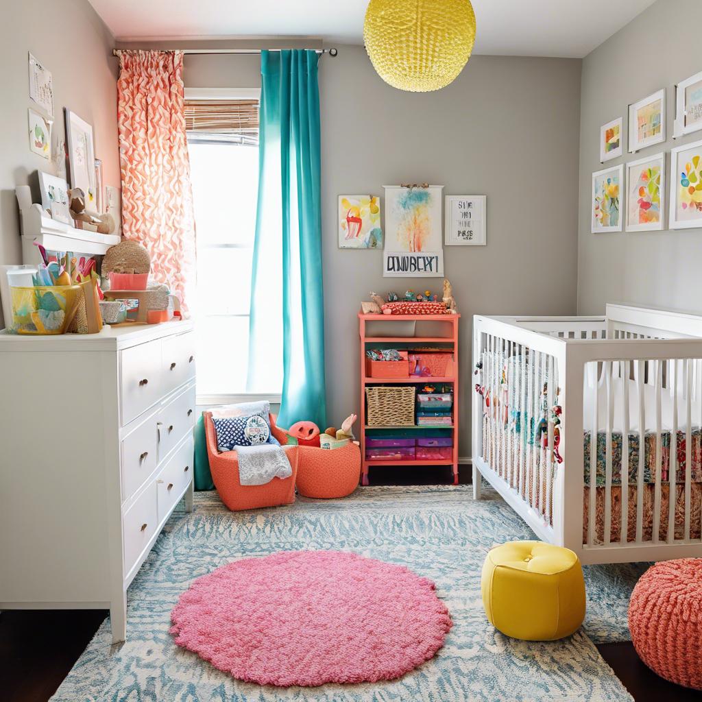 Furniture and Decor Ideas for a Small Colorful Nursery