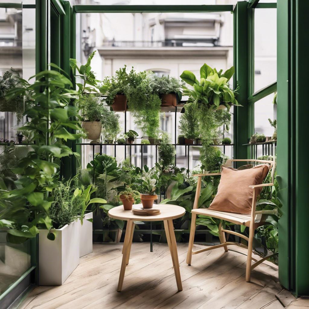 2.⁣ Green Oasis: ​Incorporating Plants in Small Balcony Design