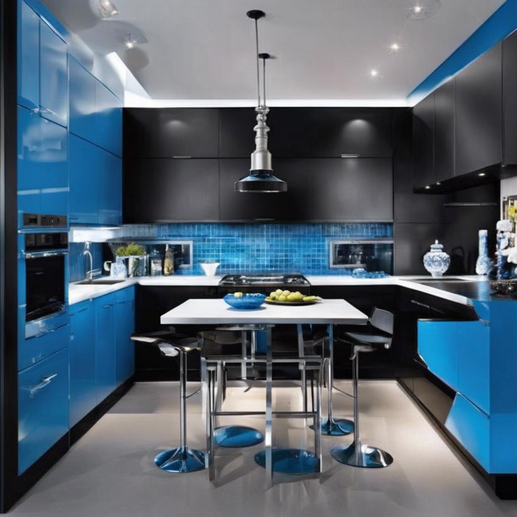 Incorporating​ Blue and ‍Black Elements in Modern Kitchen⁣ Design