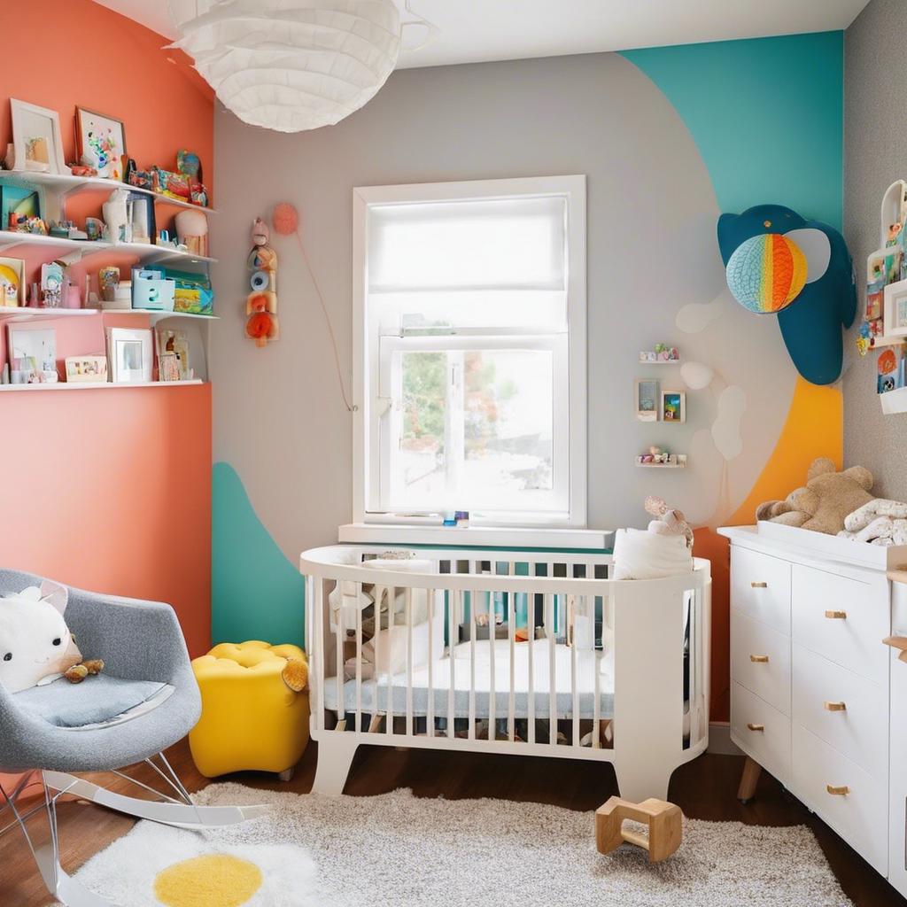 Incorporating Multi-functional Furniture for a ⁤Small ⁣Colorful Nursery: Space-saving Solutions