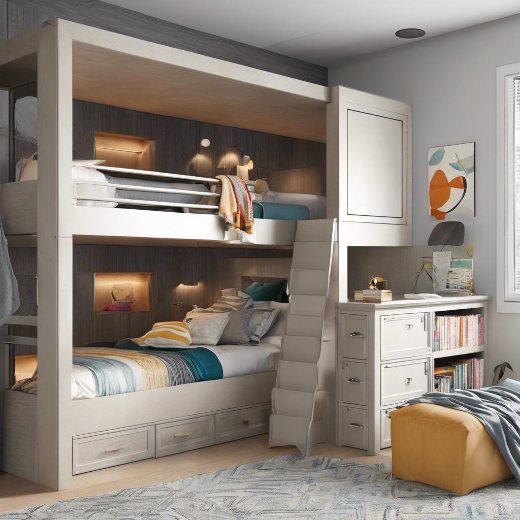 Incorporating storage options with bunk​ beds