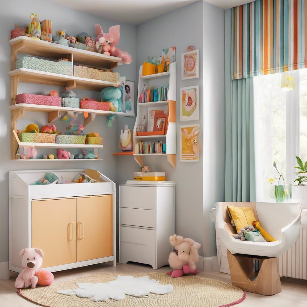 Innovative Storage Solutions for a Tiny Nursery Bursting with Color