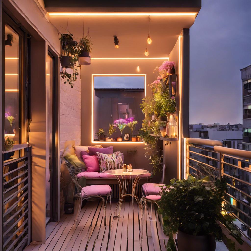 Lighting and Color: ⁤Enhancing Small Balcony Design