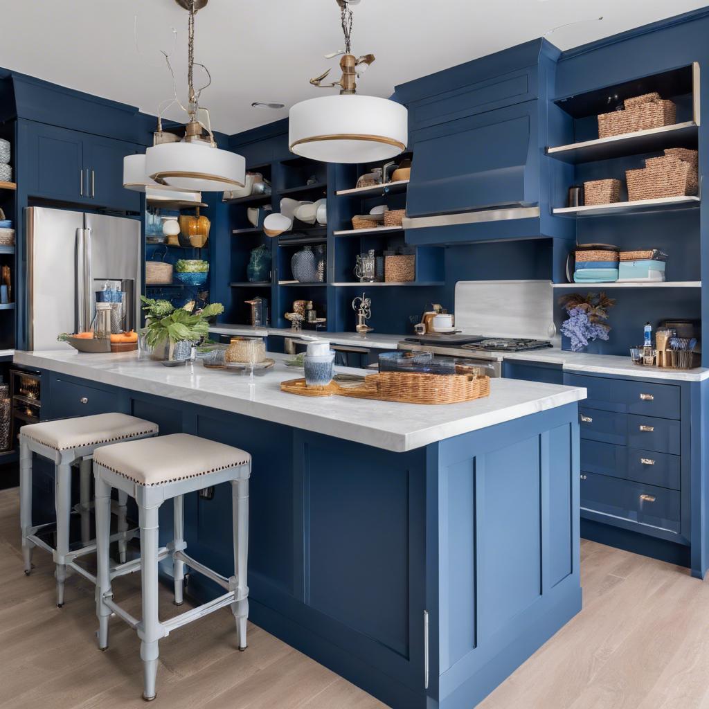 Maximizing Space with Blue Cabinetry and Storage Solutions