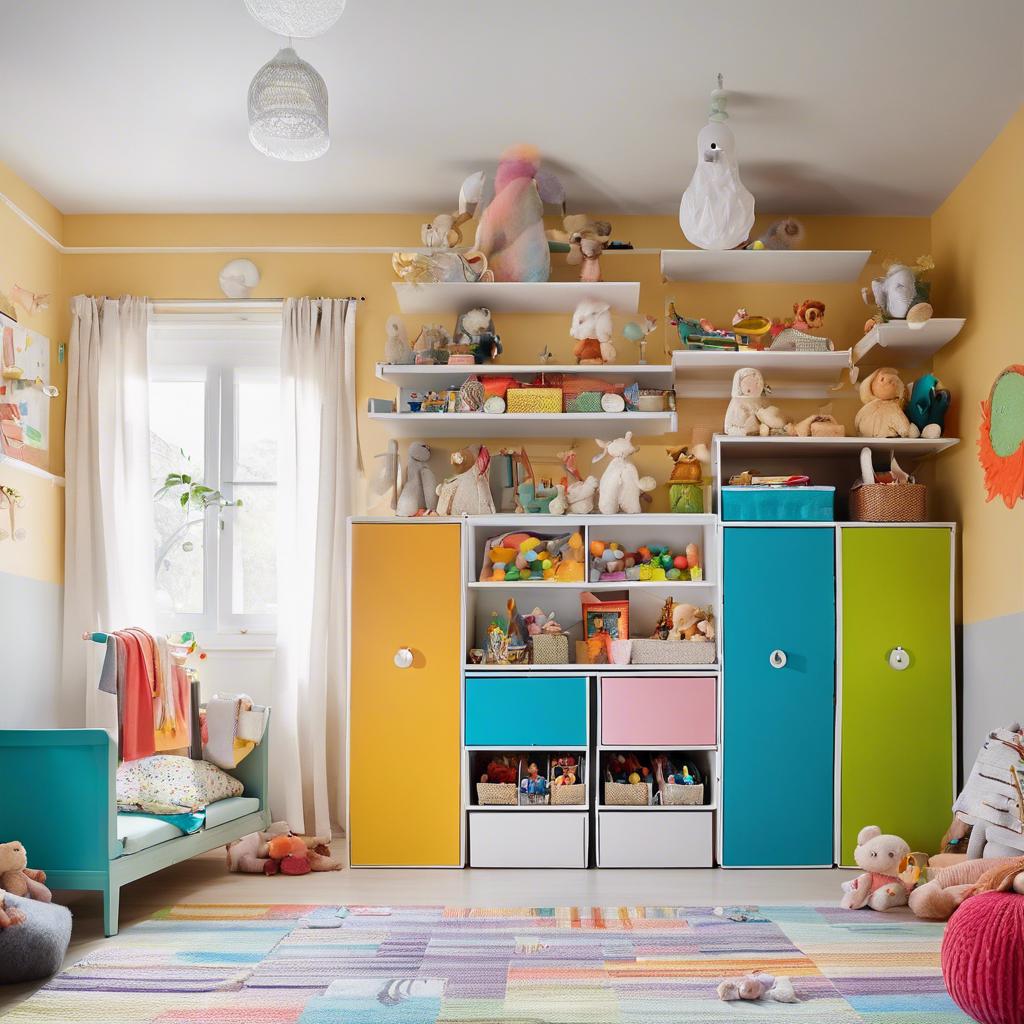 Space-Saving Storage Solutions for a Small Colorful Nursery