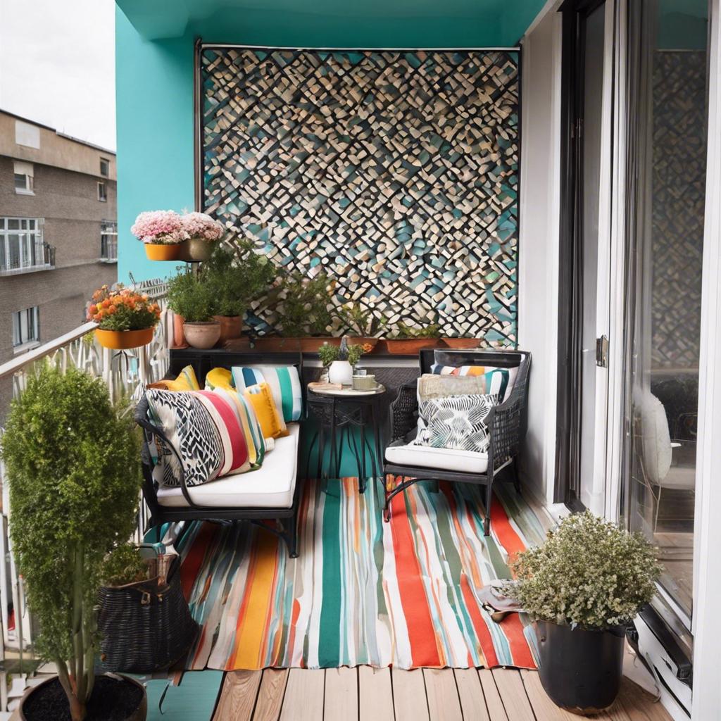 Utilizing color and patterns to enhance small balcony design