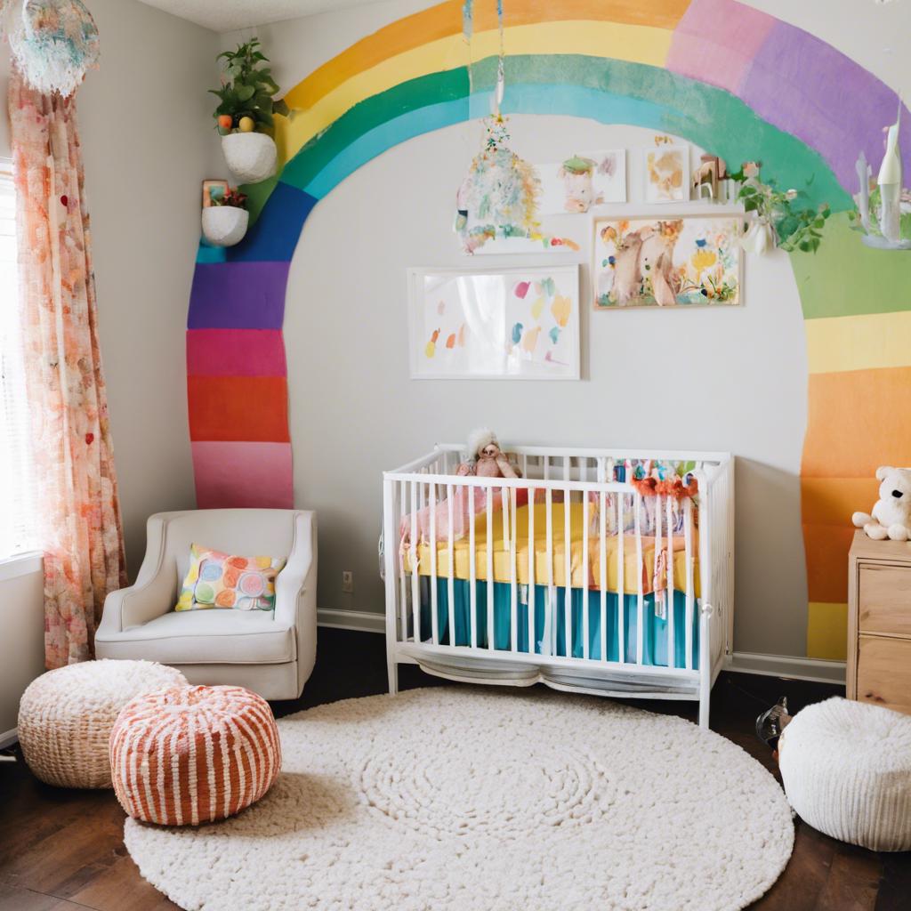 Whimsical Rainbow Haven: A Small Colorful Nursery Dream