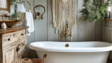 Boho Farmhouse Chic: Transforming Your Bathroom with Rustic Elegance