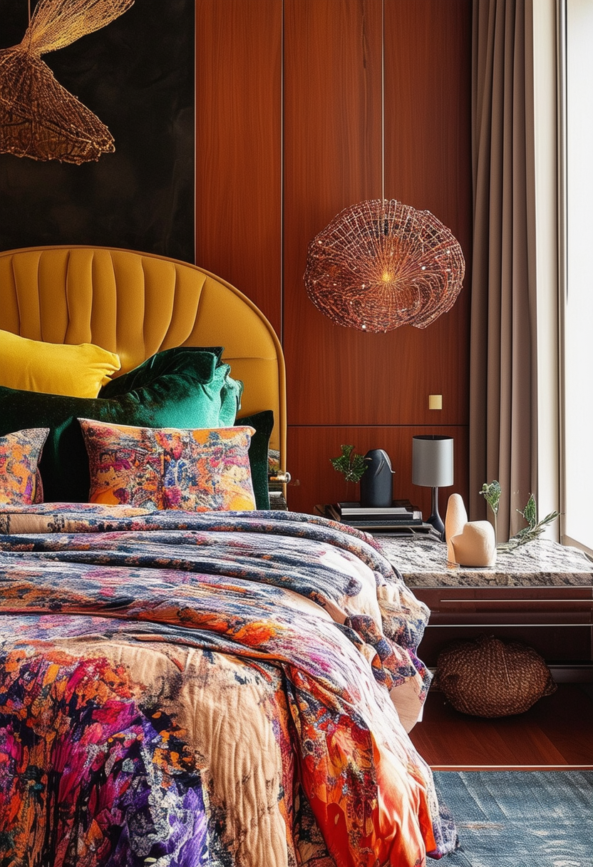 Bold and Beautiful: The Art of Modern Maximalist Bedroom Decor