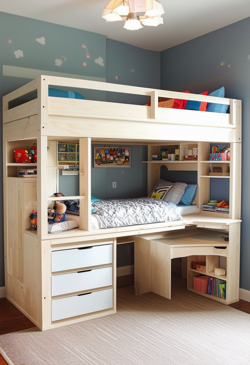 Clever Space-Saving Solutions: Kid’s Room Design with Bunk Bed