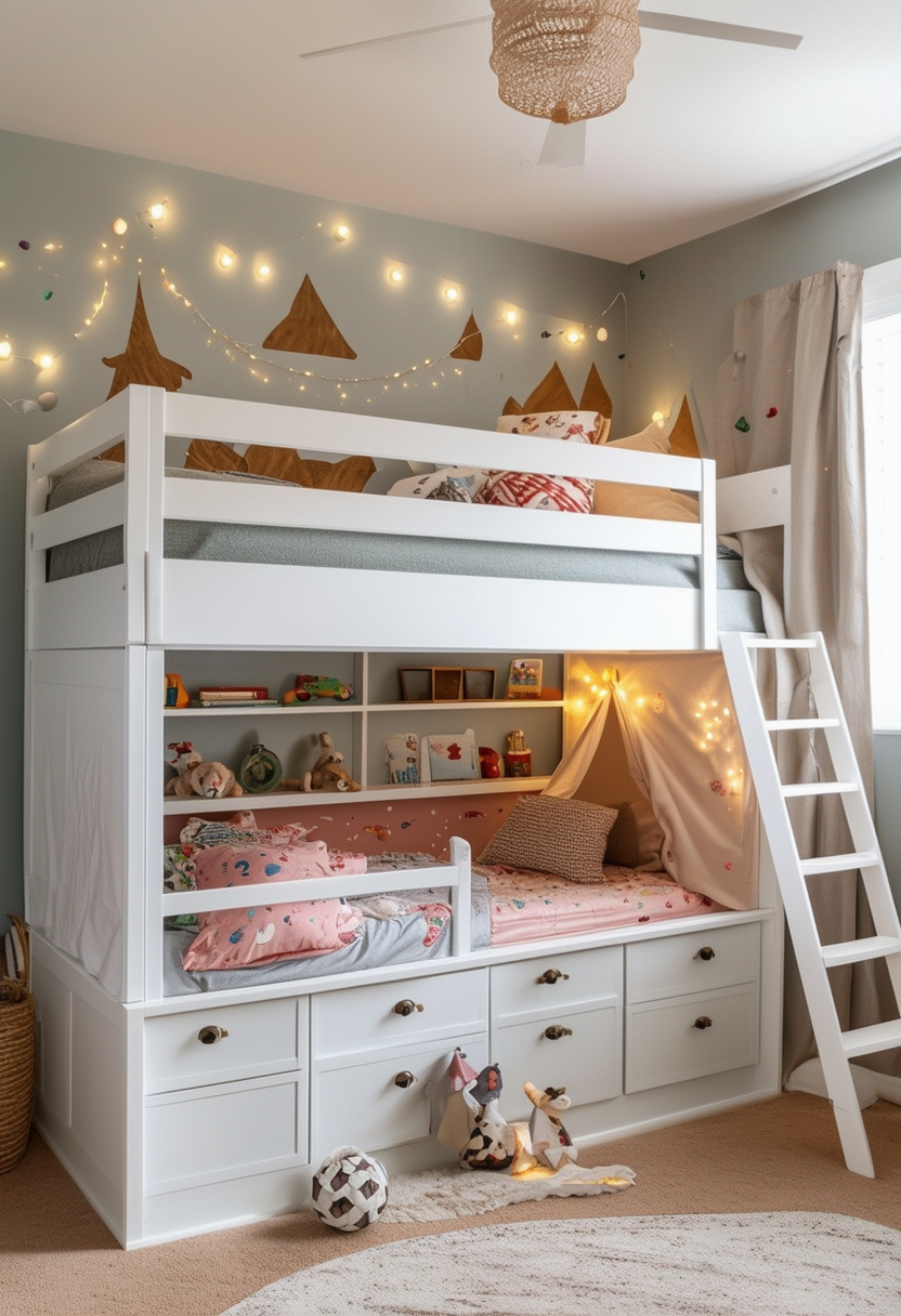 Creative Solutions for Kid’s Room with Bunk Bed