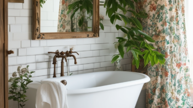 Eclectic Charm: Embracing Boho Farmhouse Style in Your Bathroom