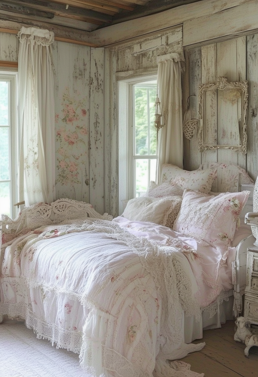 Embracing Rustic Elegance: The Allure of Shabby Chic Bedrooms