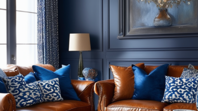 Harmonizing Hues: Decorating with Blue and Brown in Living Rooms