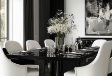 Monochromatic Elegance: Black & White Dining Room Furniture