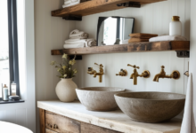 Rustic Charm: Embracing Farmhouse Bathroom Design