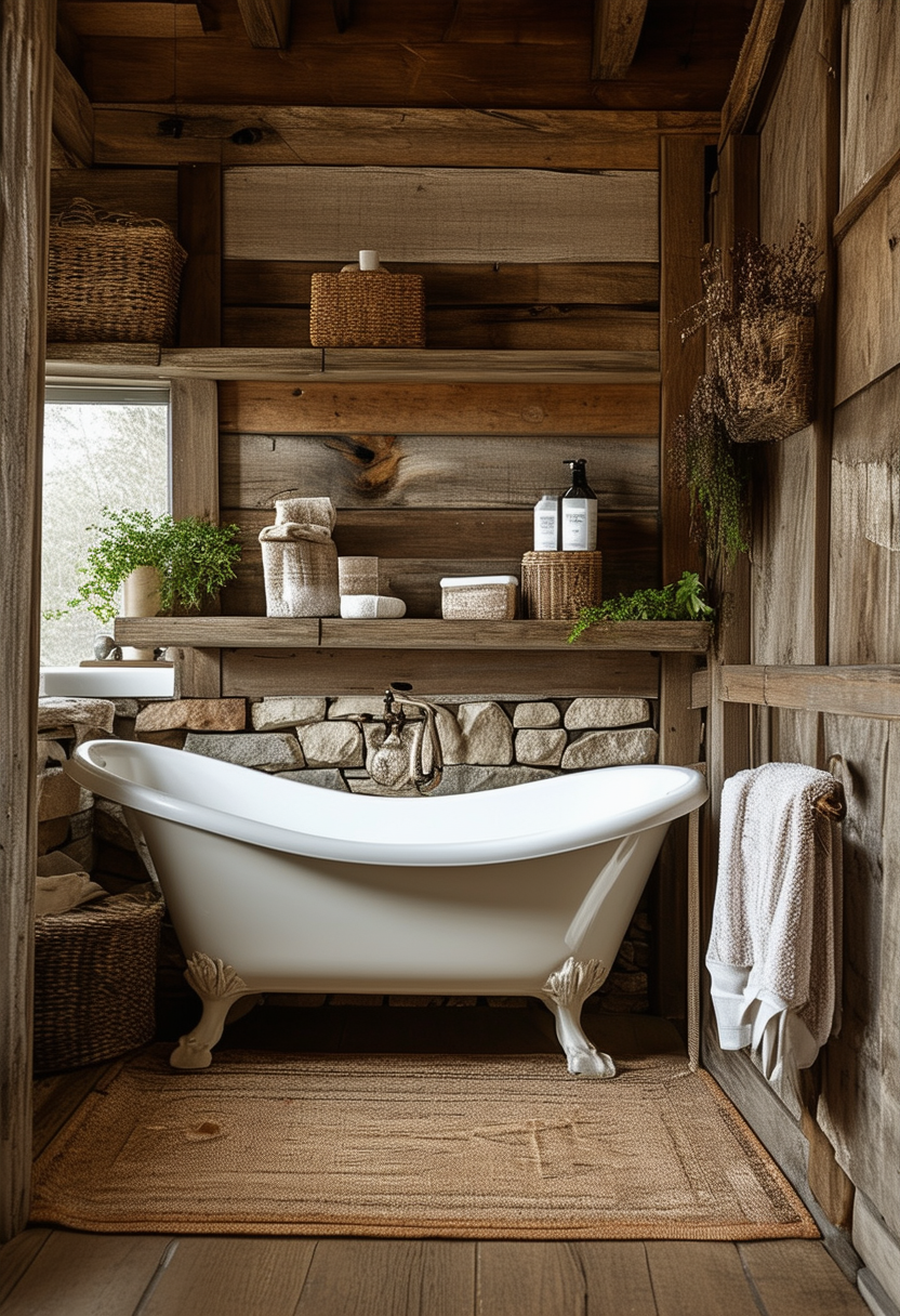 Rustic Charm: Farmhouse Bathroom Design