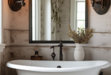 Rustic Charm meets Contemporary Elegance: The Modern Farmhouse Bathroom