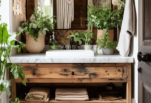 Rustic Elegance: Embracing Modern Boho Trends in Farmhouse Bathrooms