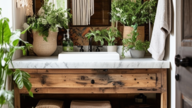 Rustic Elegance: Embracing Modern Boho Trends in Farmhouse Bathrooms