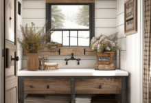 Rustic Elegance: Farmhouse Bathroom Design Inspo