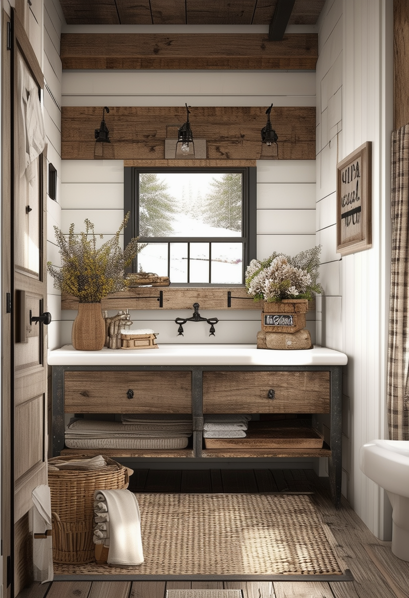 Rustic Elegance: Farmhouse Bathroom Design Inspo