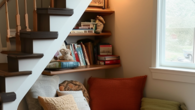 The Comforting Charm of an Under-Stairs Reading Nook
