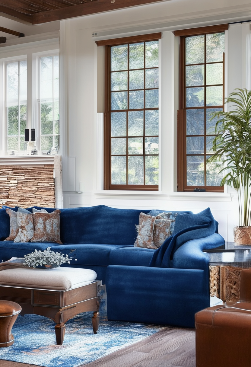 The Perfect Harmony: Blue and Brown Living Rooms