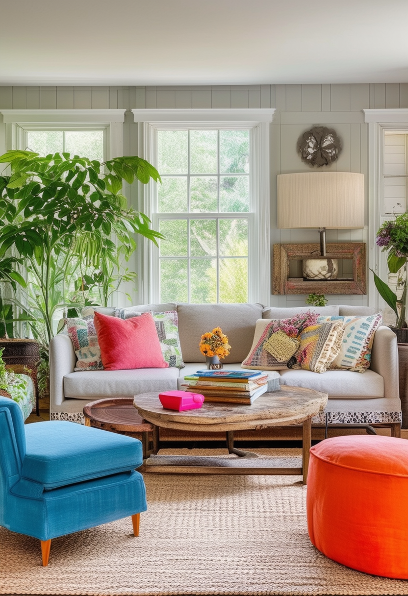 Vibrant Charm: How to Add Colorful Flair to a Small Living Room