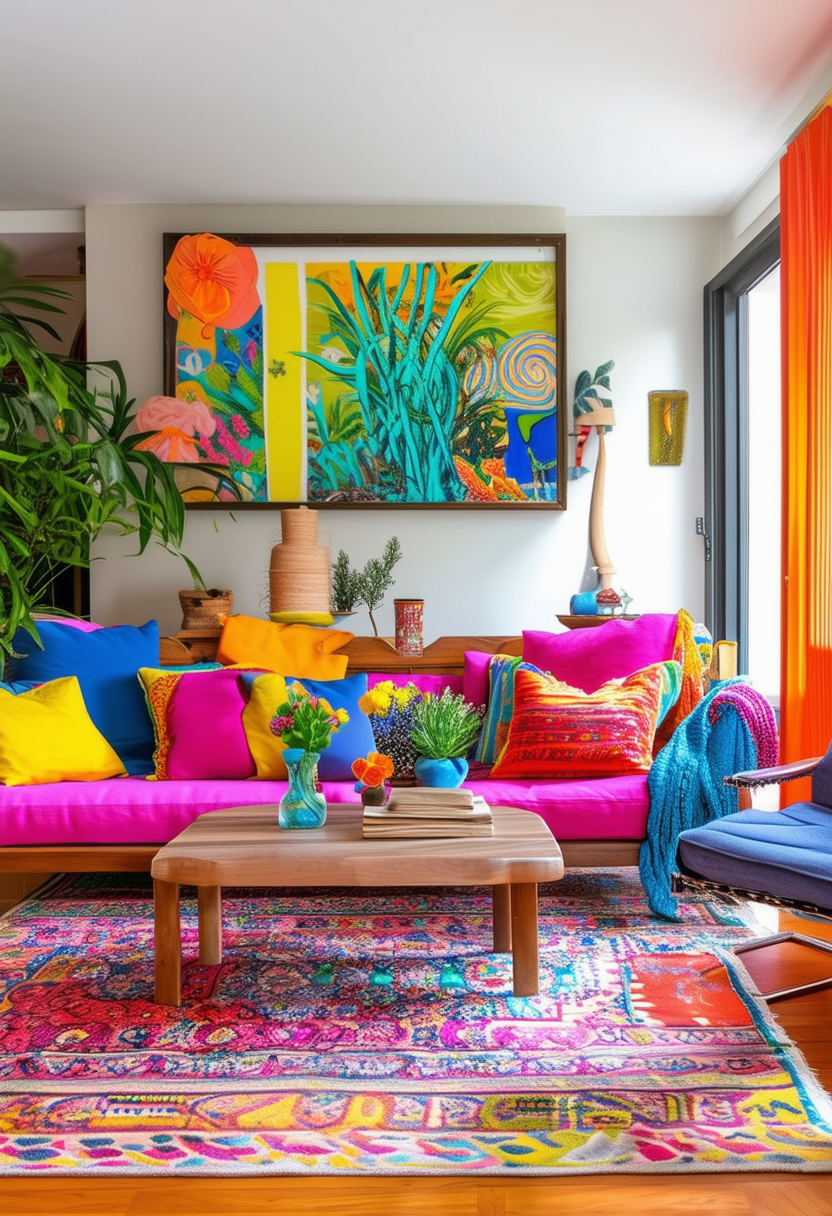 Vibrant Living Room Decor: Infusing Color into Small Spaces