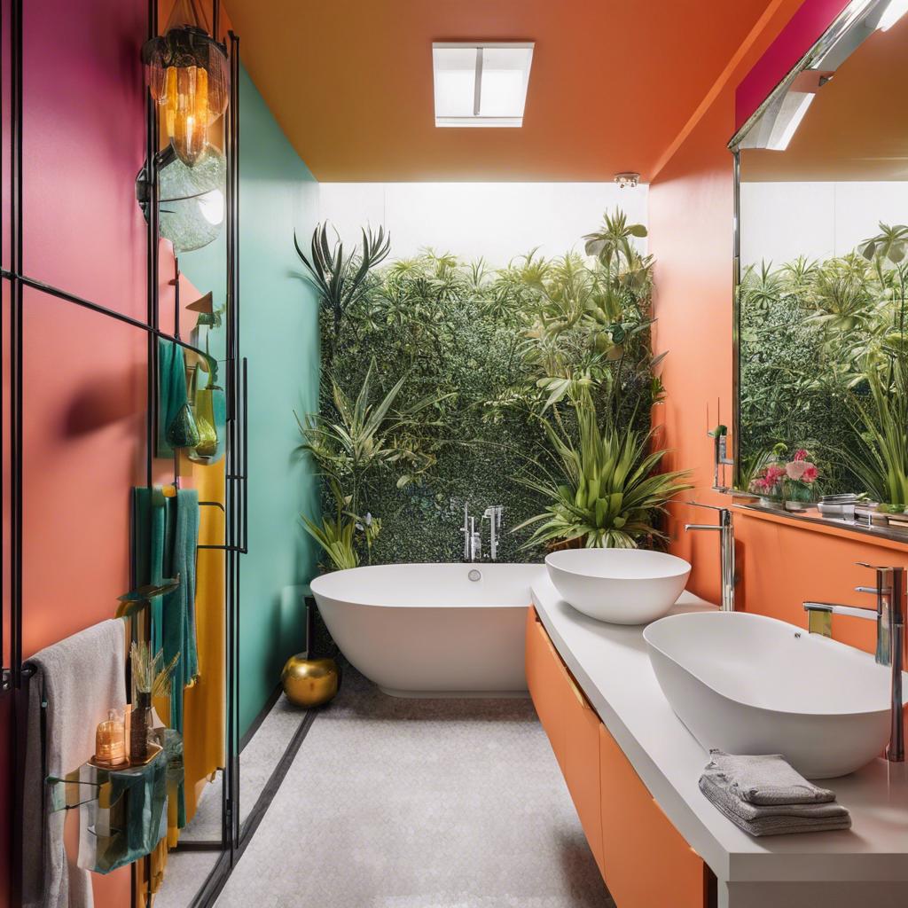 Incorporating Bold and Bright Colors into a Small Bathroom