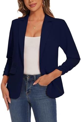 Here are some creatively neutral titles for the listed products, each within the character limit:



<ol>
<li>“Classic Women’s Stretchy Jean Jacket for Casual Style”</li>
<li>“Vintage-Inspired Tweed Blazer for Elegant Occasions”</li>
<li>“Affordable Tailored Blazer for Versatile Outfits”</li>
<li>“Chic Linen Blazer with Flared Sleeves for Women”</li>
<li>“Elegant Ribbons Blazer for Casual Business Looks”</li>
<li>“Casual Women’s Lapel Suit with Comfortable Fit”</li>
<li>“Timeless Louisa Jacket – Perfect for Any Wardrobe”</li>
<li>“Sleek Sleeveless Blazer Dress for Work or Events”</li>
<li>“Fashionable Open Front Knit Blazer for Office Wear”</li>
<li>“Springy Lapel Blazer Jackets for Business Casual Style”</li>
<li>“Casual Notch Lapel Blazer for Work and Daily Wear”</li>
</ol>
<p>“></p>
<h2>Stylish and Versatile Blazer for Women</h2>
<p>This modern blazer design impresses with its <strong>single-button front closure</strong> and <strong>notched lapel</strong>, making it a fantastic addition to any wardrobe. Crafted from a blend of <strong>95% polyester and 5% spandex</strong>, it offers a lightweight feel with slight stretch for comfort. The <strong>ruched 3/4 sleeves</strong> add a touch of elegance, while the two patch pockets ensure practicality without compromising style. It’s suitable for various occasions, including business meetings, casual outings, and semi-formal events, specifically tailored for spring, summer, and fall wear.</p>
<p>Among its advantages, this blazer transcends seasonal trends, making it perfect for stacking into any outfit, from <strong>blouses and tunics</strong> to <strong>dresses and skirts</strong>. However, potential drawbacks include <a href=