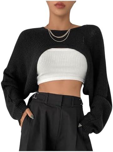 Here are some ⁣creative titles for the sweaters,‍ each within the specified⁣ character limit:



<ol>
<li>Chic Women’s Bolero Sweater with Cutout Sleeves</li>
<li>Trendy Detachable⁣ Cotton‌ Fake ⁣Turtleneck Collar</li>
<li>Stylish ⁢V Neck Open Front⁤ Cardigan for Women</li>
<li>Cute Crewneck Ruffle⁤ Sleeve ⁢Pullover Sweater</li>
<li>Cozy Knit Checkered Crewneck Sweater for Women</li>
<li>Fashionable Quarter Zip Knit⁢ Mini Sweater Dress</li>
<li>Long Sleeve ‍Wrap Sweater for Girls</li>
<li>Sheer ⁤Mesh Knit Sweater Top⁣ in⁣ Y2K Style</li>
<li>Plus Size Striped Trim V-Neck ⁤Sweater ⁤by ⁢Tommy Hilfiger</li>
<li>Gothic Cropped‌ Sweater for Y2K Streetwear​ </li>
</ol>
<p>Feel free to⁣ let me know if you need⁣ more suggestions!”></p>
<h2>Stylish Cropped Sweater with Unique ⁣Sleeves</h2>
<p>This⁤ sweater‌ is a versatile addition ⁣to any modern woman’s‌ wardrobe, featuring an eye-catching cutout sleeve‍ design that elevates its ​style quotient. ⁢The ultra-short length and round neck make it perfect for layering over ​a <a href=