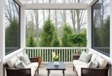 Embrace Tranquility: Designing the Perfect Screened Porch with Cozy Seating