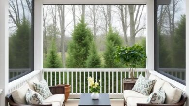 Embrace Tranquility: Designing the Perfect Screened Porch with Cozy Seating