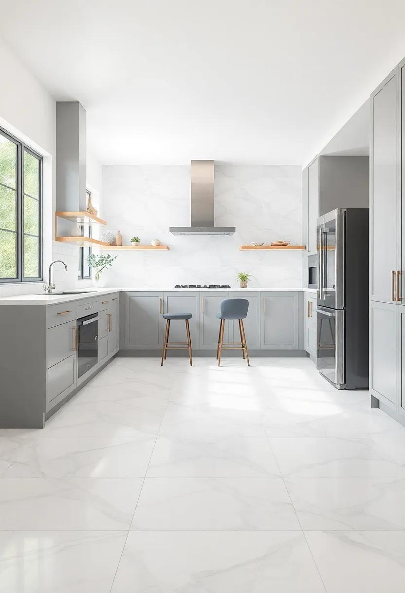 Brighten Up ⁢Your Space⁣ With Light-Colored marble Effect Floor Tiles