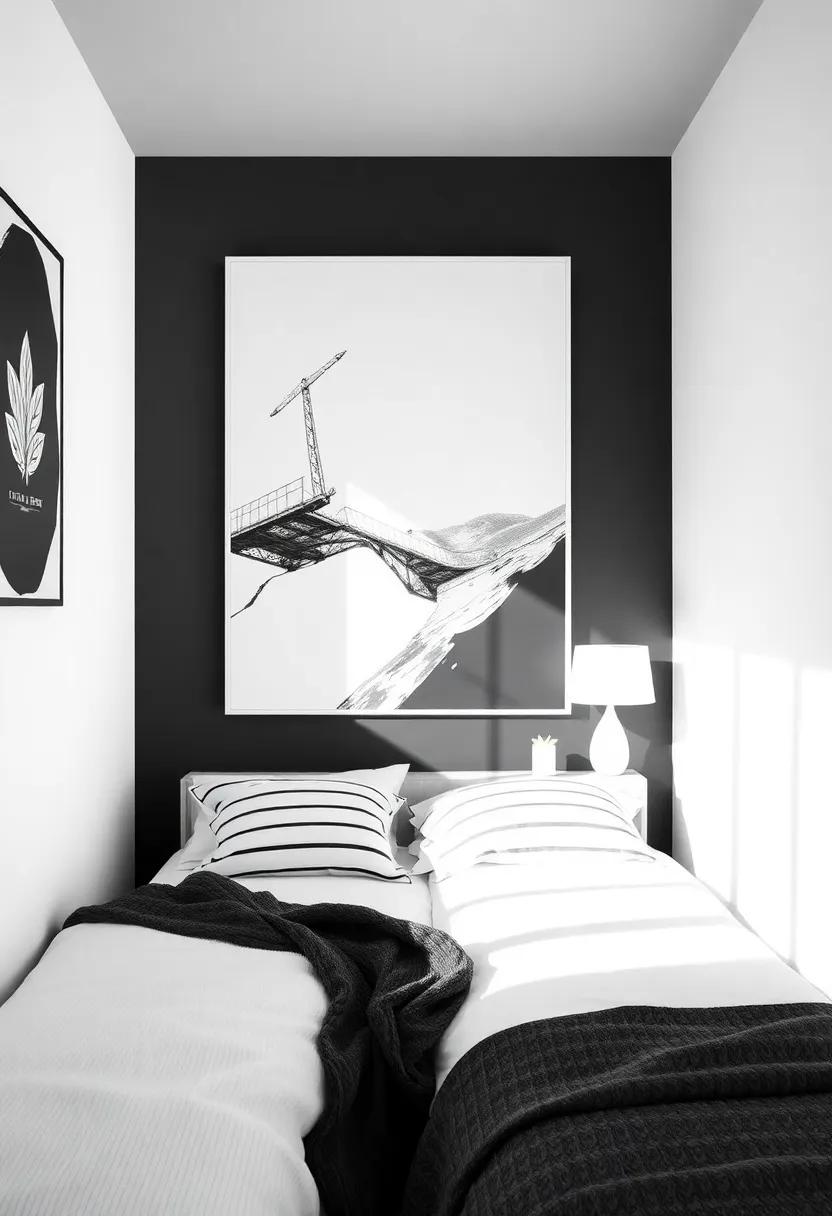 Creative Wall Art: Inspiring Pieces⁣ for a⁣ Monochrome Vibe