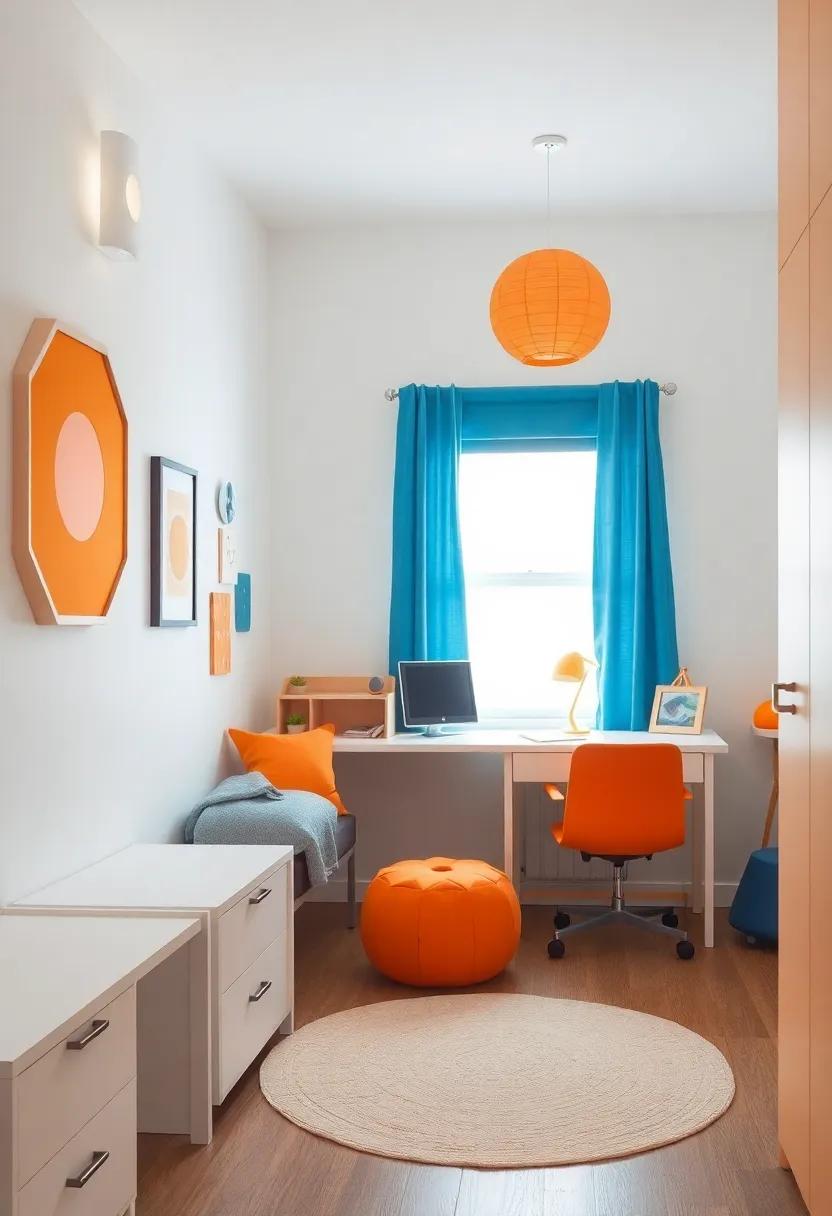 Designing Functional Spaces with ⁣Orange Elements for‍ Play and Study