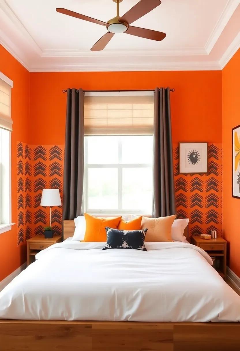 Incorporating Bold Patterns to⁣ Complement Orange in‍ Boys' Room Decor