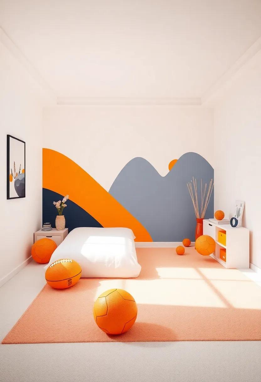 Integrating Sporty Themes with Orange⁣ Accents for Active Personalities