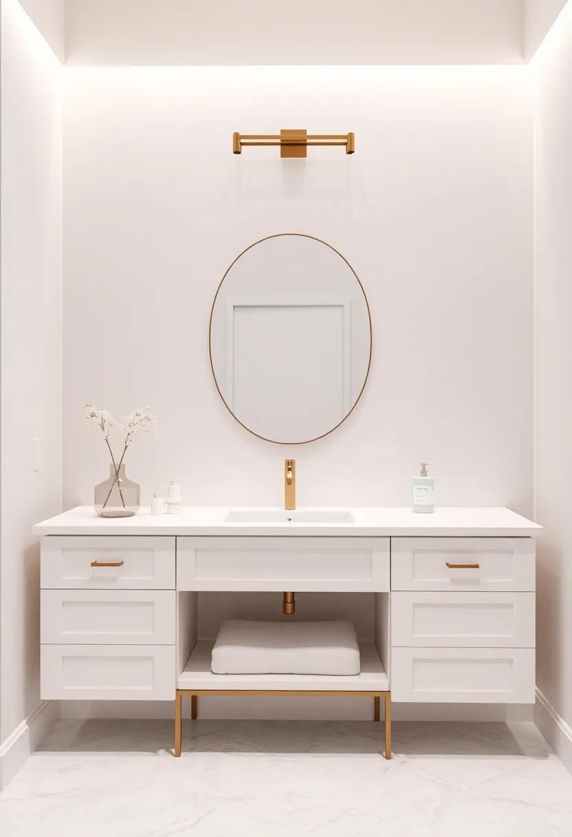 Elevate Your Space With Chic Minimalist Powder Room Vanities