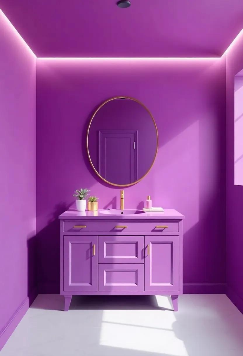 Explore Vibrant Colors: Bold‌ Powder Room Vanity Designs To Inspire