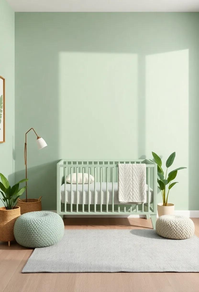 Infusing Colorful Accents to Brighten Sage Green ‍Nursery Spaces