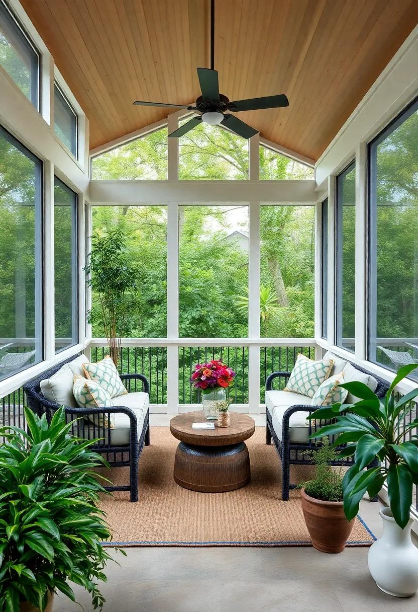 Embrace Nature’s Serenity with lush ⁢Greenery Surrounding Your‍ Screened Porch