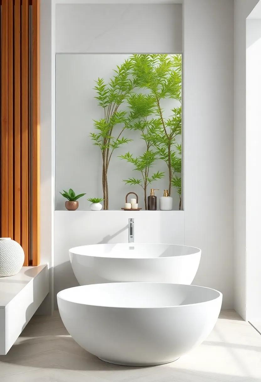 Bamboo Accents:⁢ Eco-Friendly⁣ Choices ⁢for a Tranquil​ Bathroom Environment