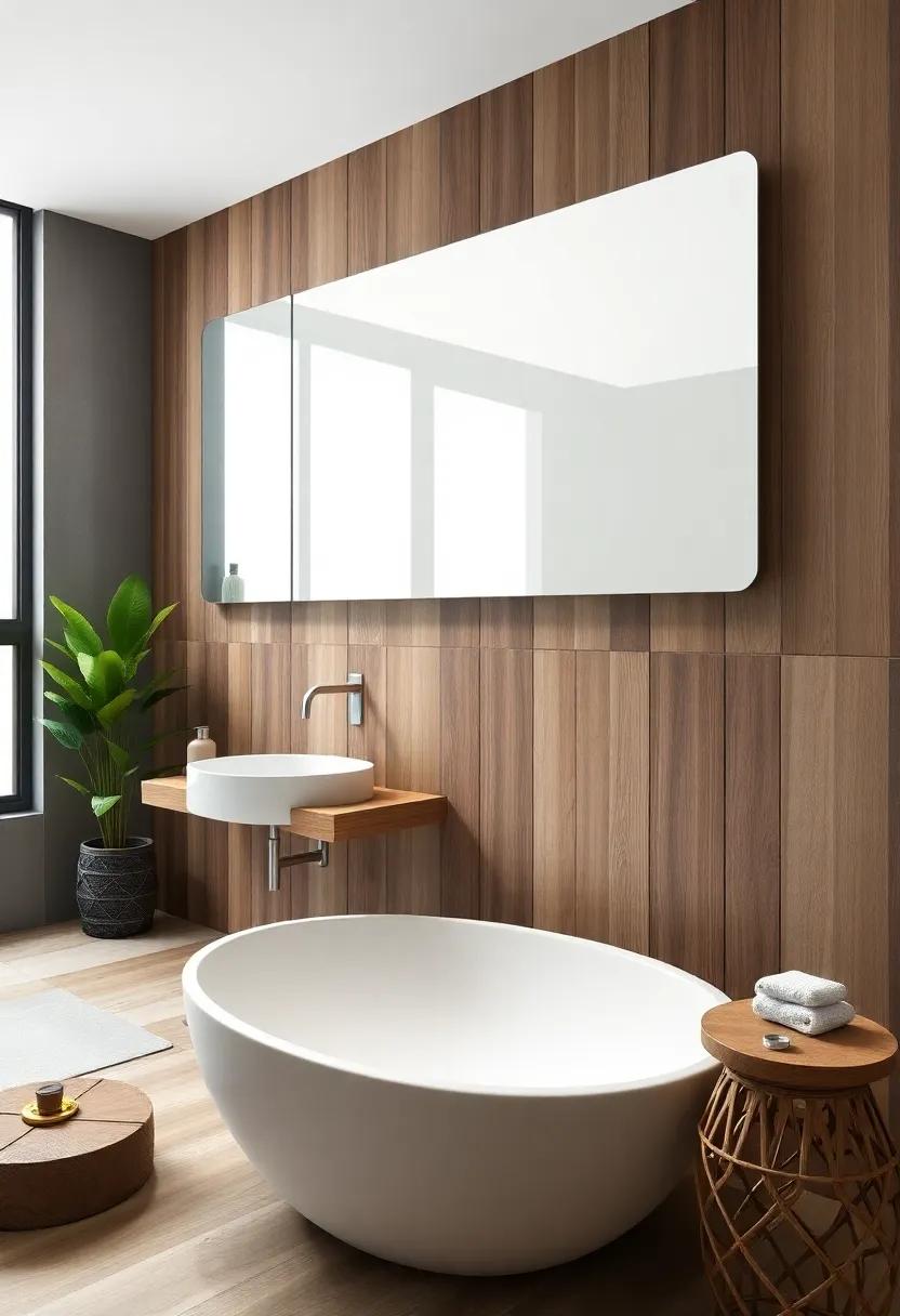 Natural materials: Infusing ⁤Wood ⁢and Stone into modern Bathroom Designs