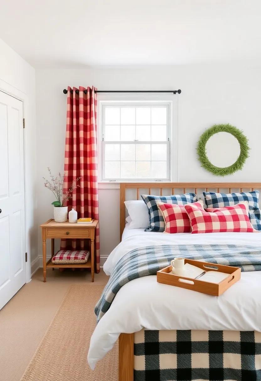 Embrace Cozy Charm: Transform Your Farmhouse Bedroom with Delightful Plaid Patterns